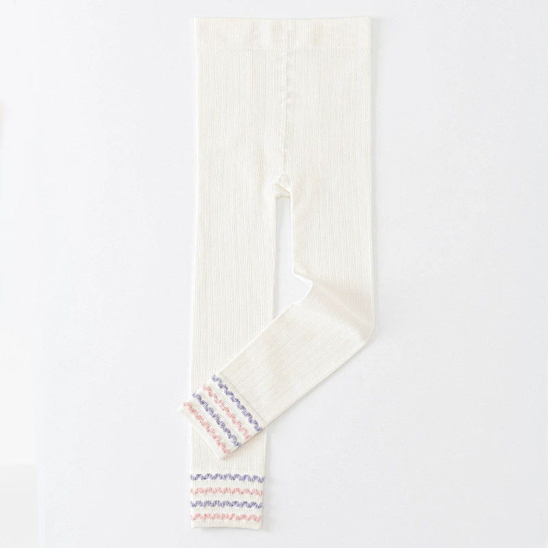 Cotton trousers, thin rainbow tights, children's leggings, western style