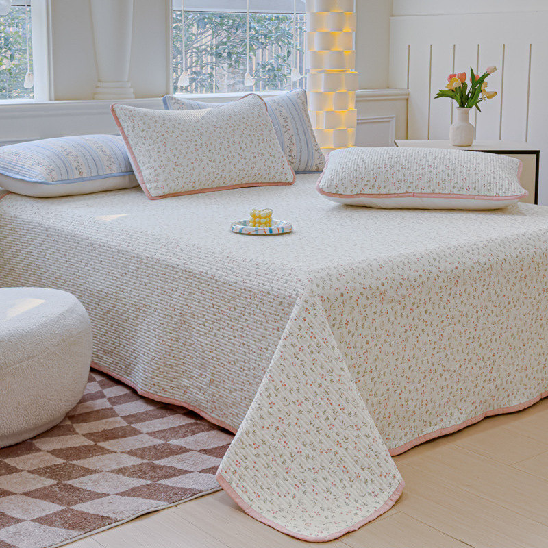 2025 nueva cubierta de cama de tatami de algodón de una sola pieza 2025 nuevo traje de tres piezas de sábanas antideslizantes de algodón universal de cuatro estaciones