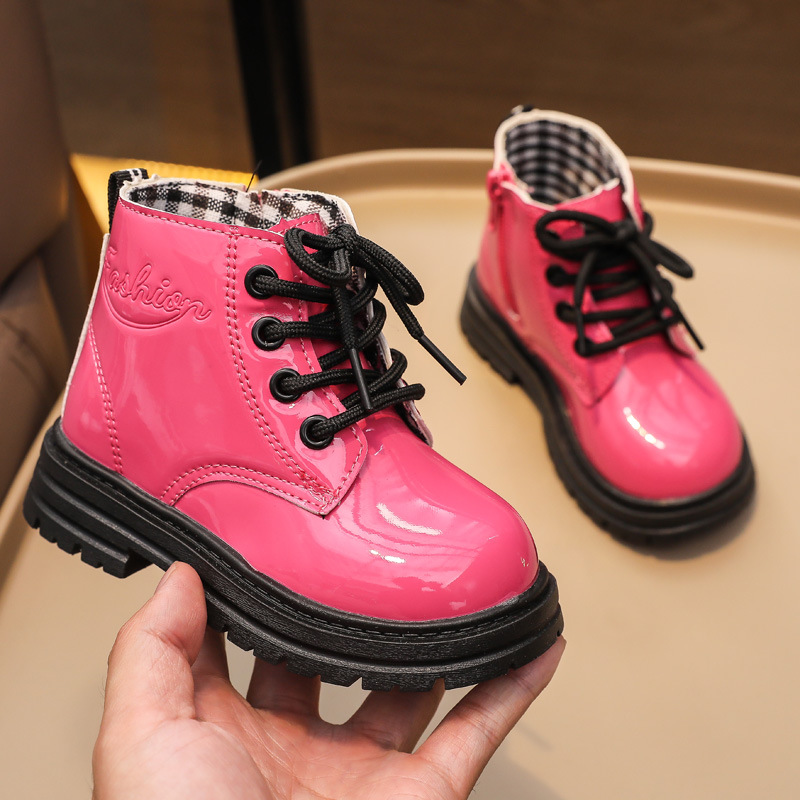 Children's Martin 2024 new girls' autumn and winter short British style boys' single boots_voghion.com
