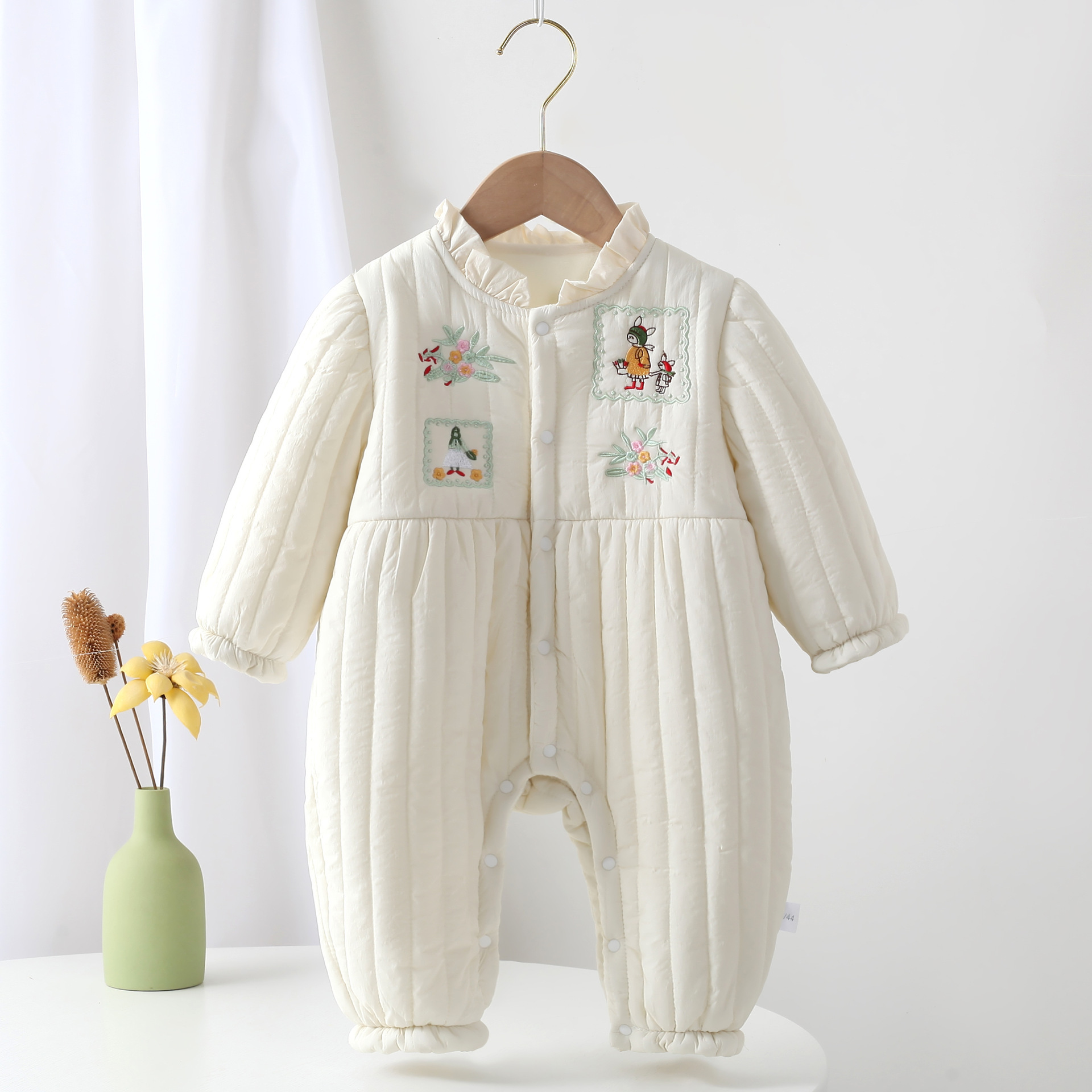 Ropa de bebé, ropa de otoño e invierno, mamelucos para bebés, princesa infantil, ropa acolchada de algodón, mameluco de invierno