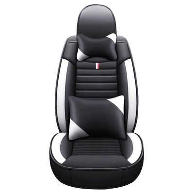 Seat cushion, seat cover – Seat Cover for Front Single - black-and-white-single-seat-luxury-version-universal