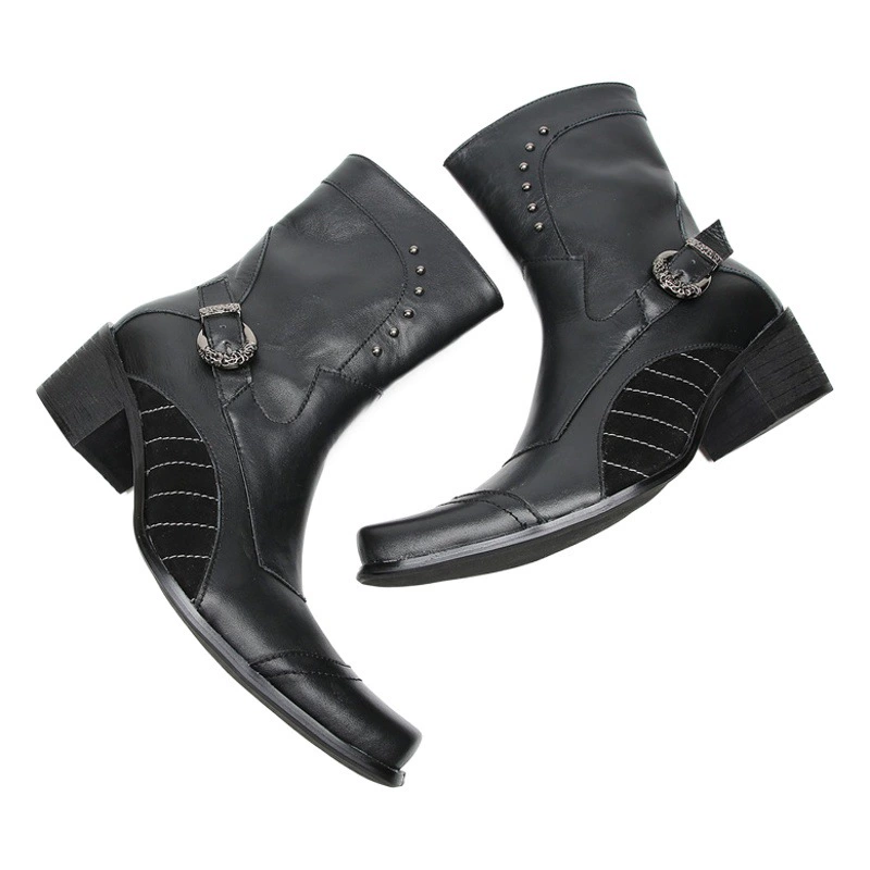 Высокие сапоги в монгольской воловьей кожи, мужские сапоги из воловьей кожи, модные мотоциклетные ботинки, Винтажные ботинки Martin, дышащие комбинезоны, сапоги Knight