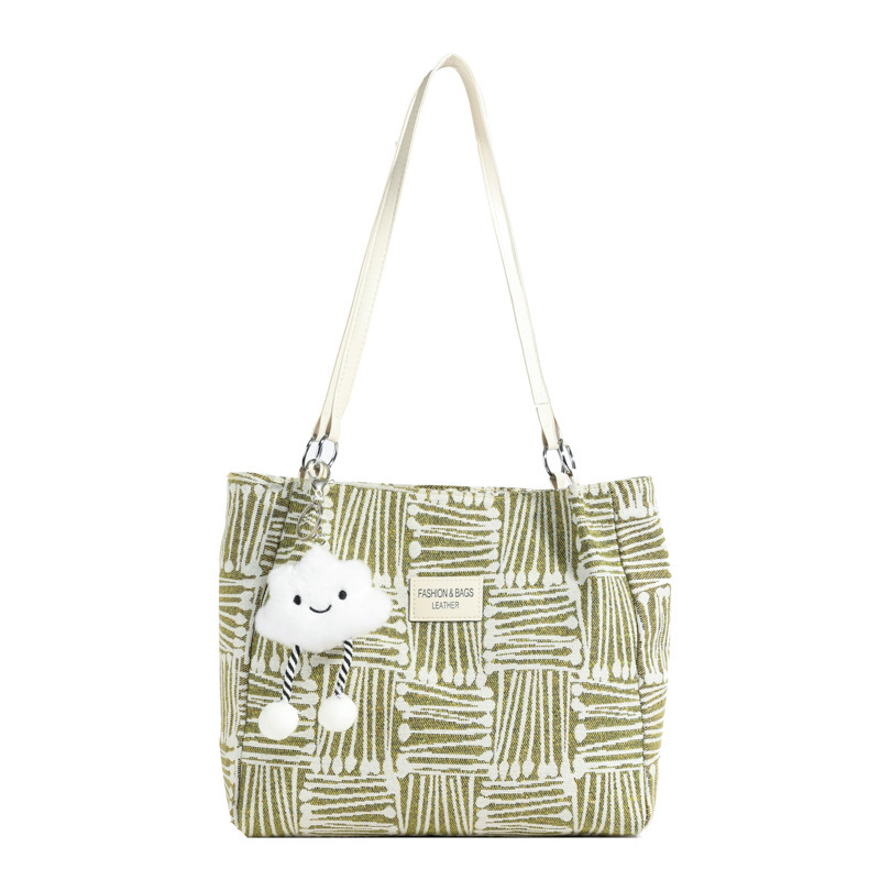 Bolsa de clase para estudiantes universitarios mujeres 2024 nueva moda mochila de viaje otoño gran capacidad rayas bolsa de mano