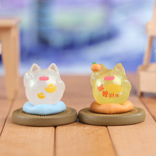 新品满愿小猫萌粒珠招财猫树脂工艺品桌面卧室办公室家居摆件盲盒