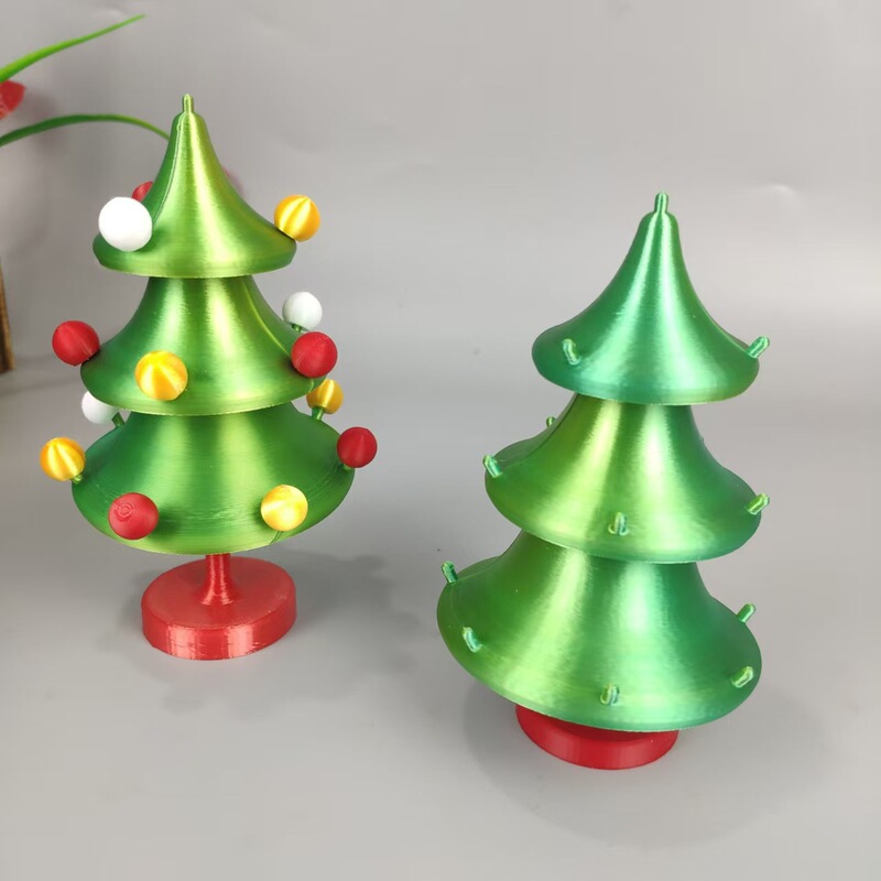 新品3Dプリント会ダンスクリスマスツリークリスマス祭りスイング回転解凍装飾品プレゼント玩具|undefined