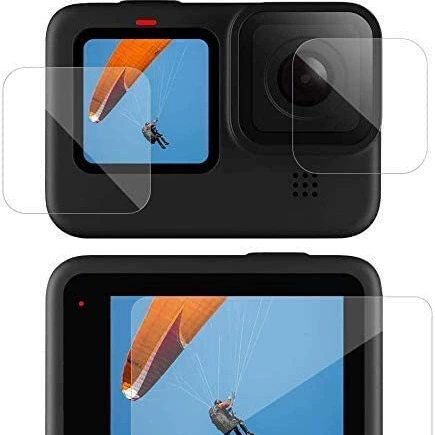  silicone sleeve+lens cover+latch rope+tempered protective film