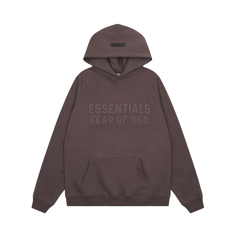 FOG ESSENTIALS letras de silicona estereoscópica hombres y mujeres americanos camisa con sudadera con sudadera con sudadera image 33