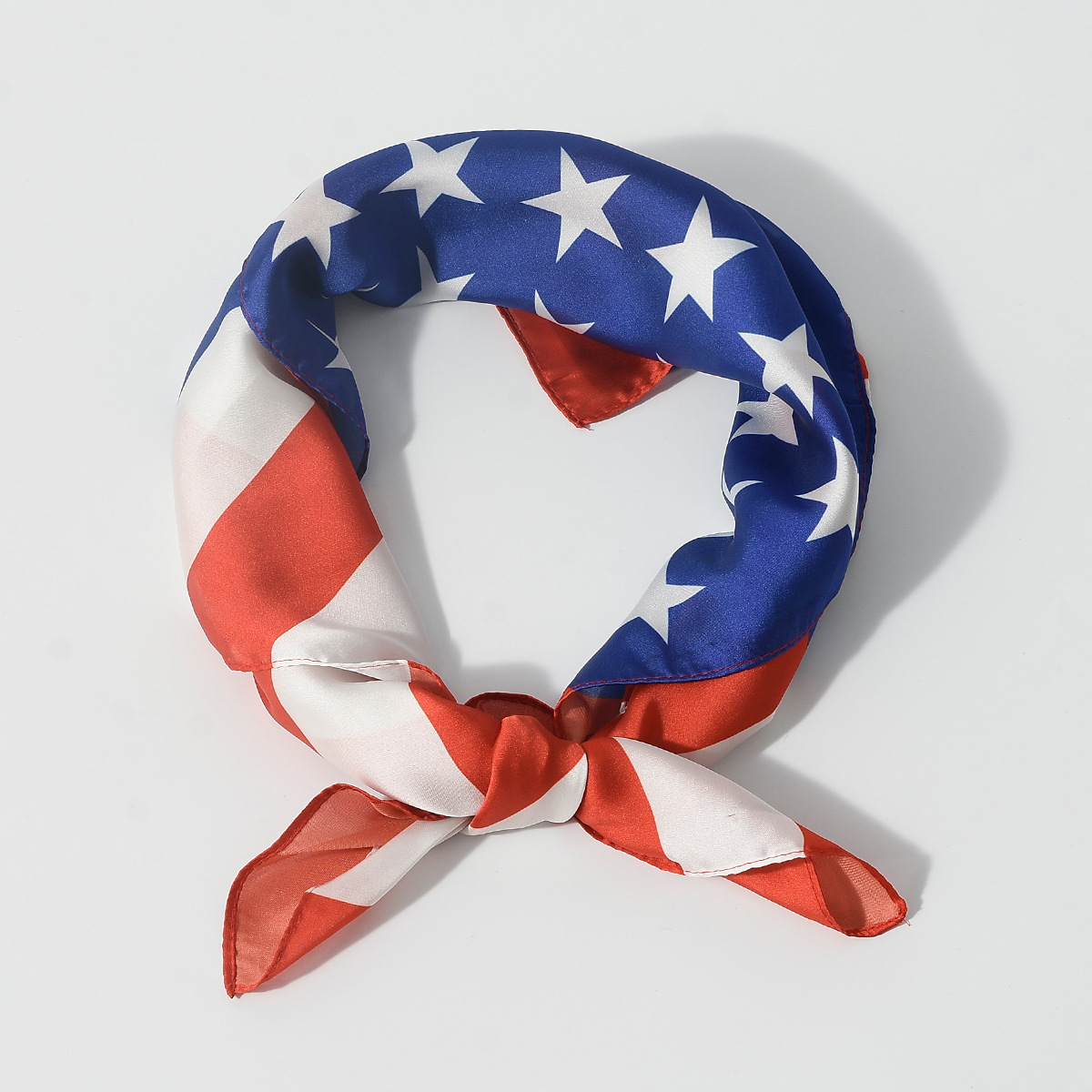 American Flag Headscarf 2026 World Cup Brazil Digital Printed Imitation Silk Chiffon Scarf Square Scarf