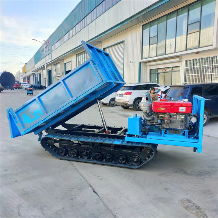 液压自卸履带运输车 山地爬坡履带搬运车 3吨4吨座驾履带式运输车
