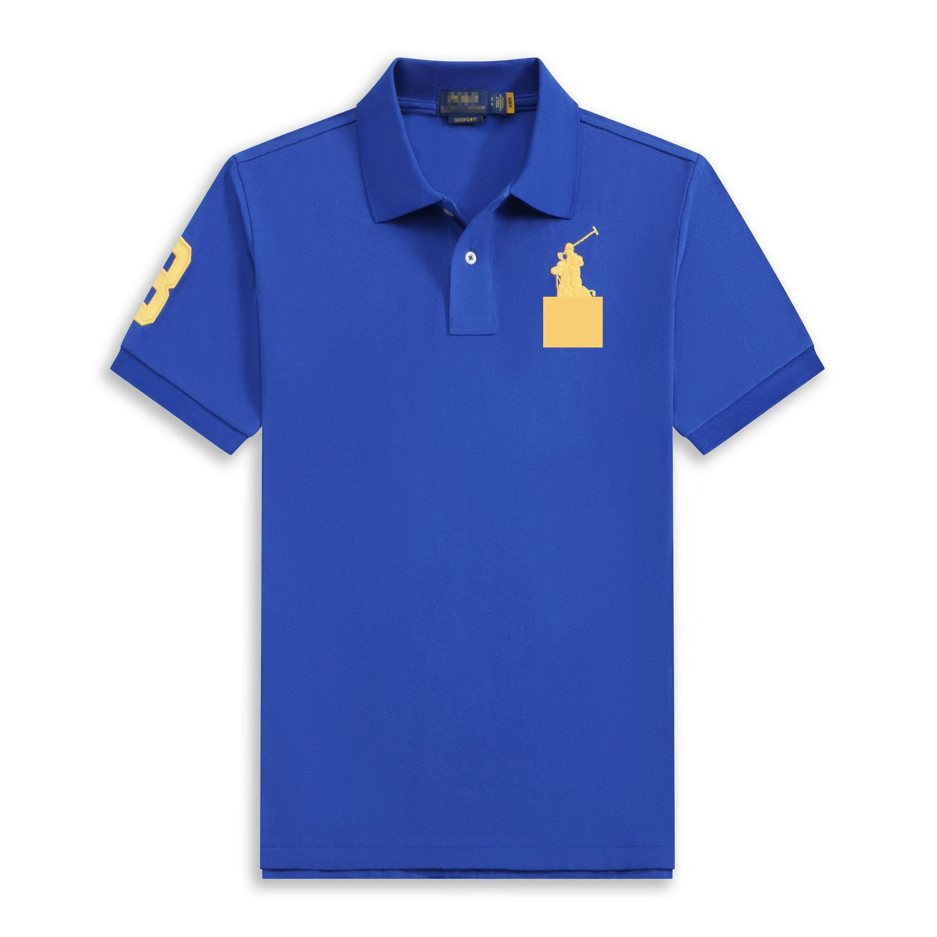 Поло футболка с коротким рукавом (POLO), вышивка, летний трикотаж, размеры XS–3XL