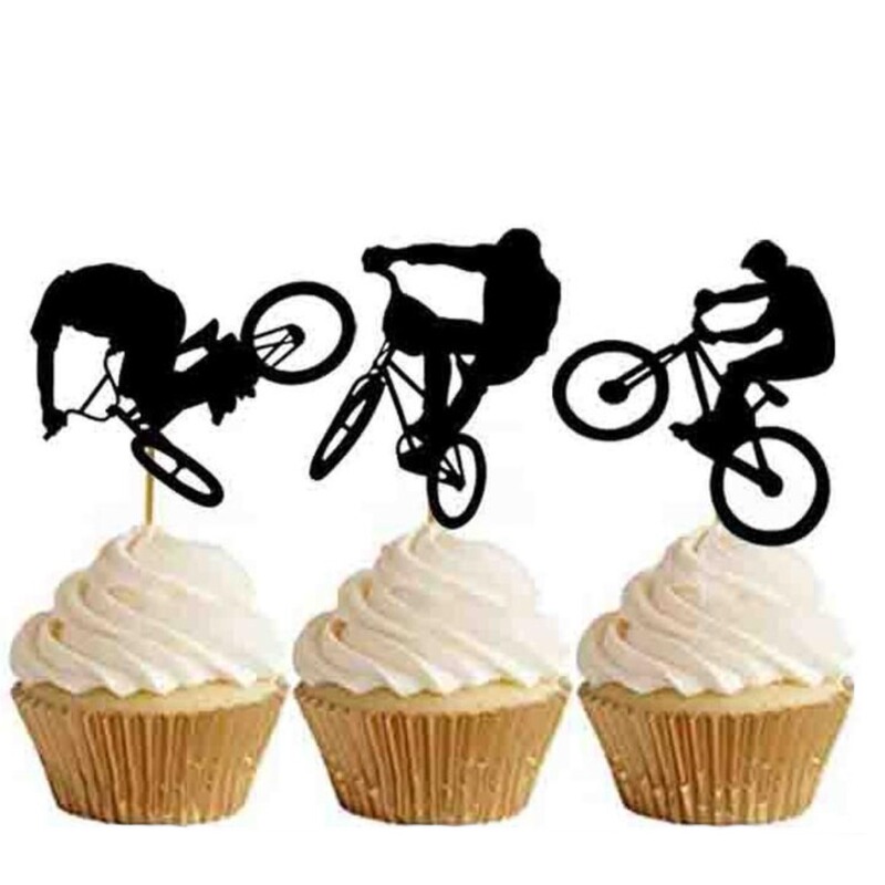 bicycle bicycle Cake Card Outdoor Fitness Sports Theme Birthday Party Decoration 12