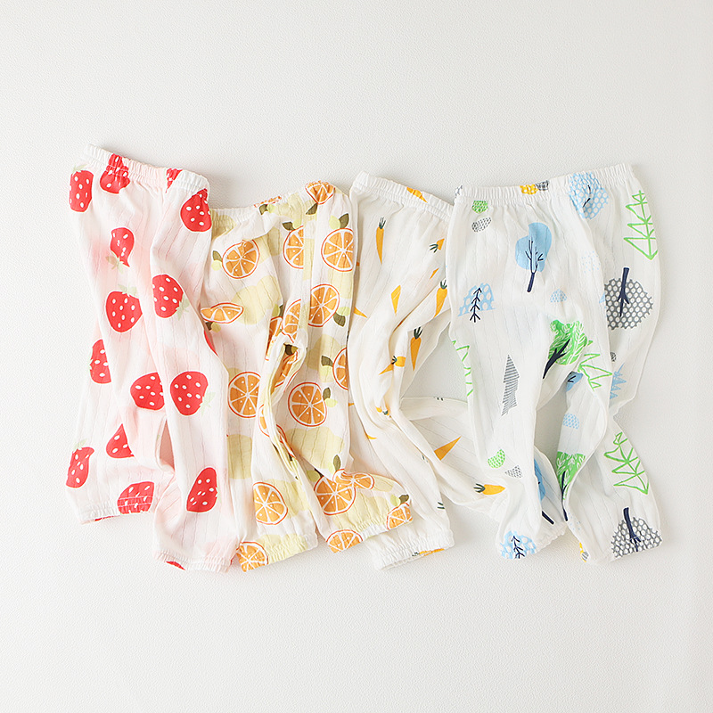 宝宝提花棉防蚊裤婴儿棉夏款新款长裤防蚊
