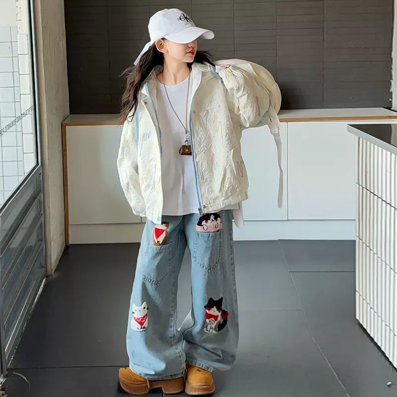 女童外套春秋2025新款儿童洋气时髦上衣中大童秋装长袖网红衣服潮
