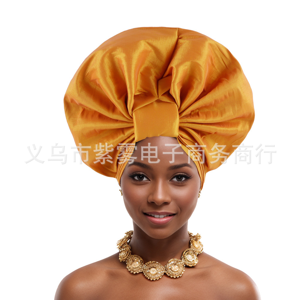 AMAZON XIYIN 새로운 나이지리아 결혼식 BAOTOU 모자 이슬람 모자 아프리카 터번 모자 원피스