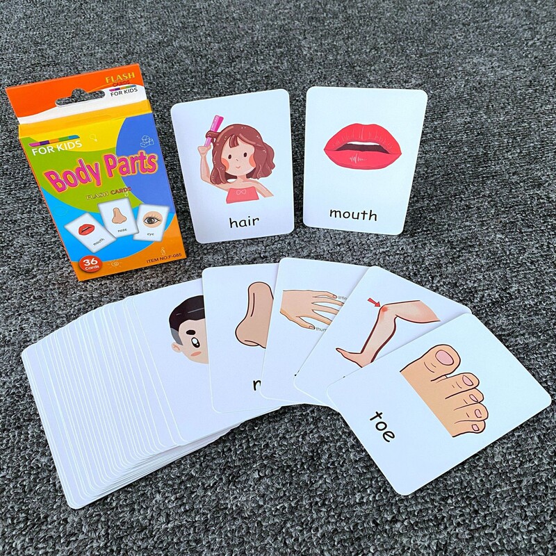 New English Word Self-Kidsren Early Education Learning Flash Card Teaching Aids Literacy Kindergarten Enlightenment Literacy Toys