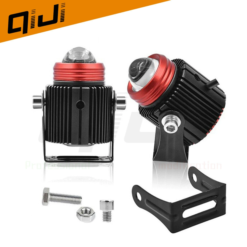 Двухцветная большая стальная пушка для автомобиля и мотоцикла, светодиодный прожектор, освещение фар, двухцветная в дальнем и ближнем интегрированная водонепроницаемая супер яркая