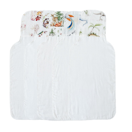 Ins bamboo cotton gauze breathable antibacterial kindergarten baby summer children student back pad for boys and girls sweat absorbent towel