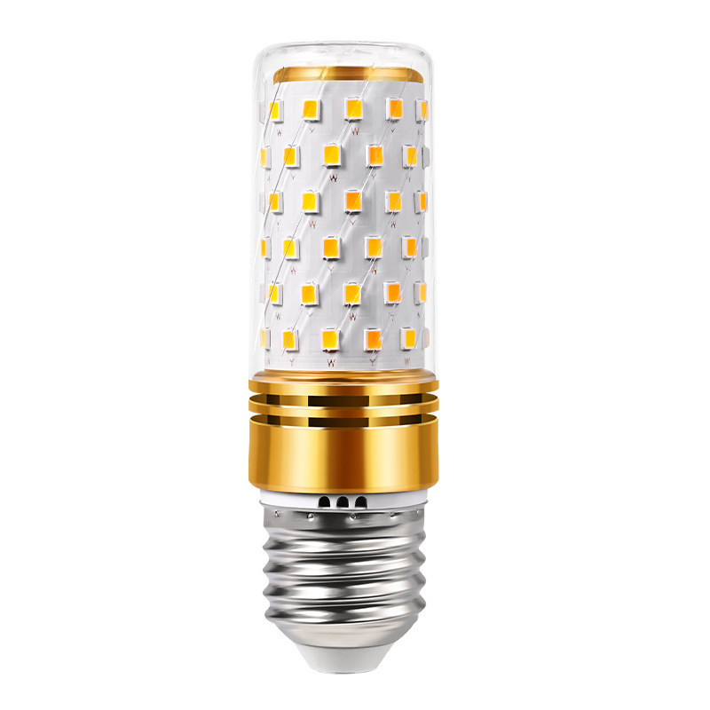 Lámpara de maíz LED super brillante ahorro de energía tricolor luminoso E27E14 candelabro de tornillo bombilla de reemplazo doméstica