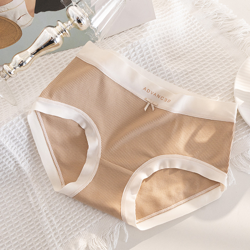 Entrepierna antibacteriana modal de las mujeres entrepierna inferior de algodón de las mujeres transpirable sin costuras Mediados de cintura hilo triángulo pantalones cortos cabeza mujeres