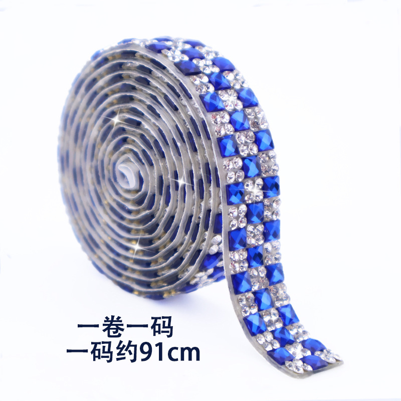 Tiras de diamantes de imitación de cristal con reverso adhesivo, pegatinas de diamantes de imitación autoadhesivas, pegatinas de diamantes creativas para bricolaje, accesorios, pegatinas de diamantes de imitación para decoración de ropa