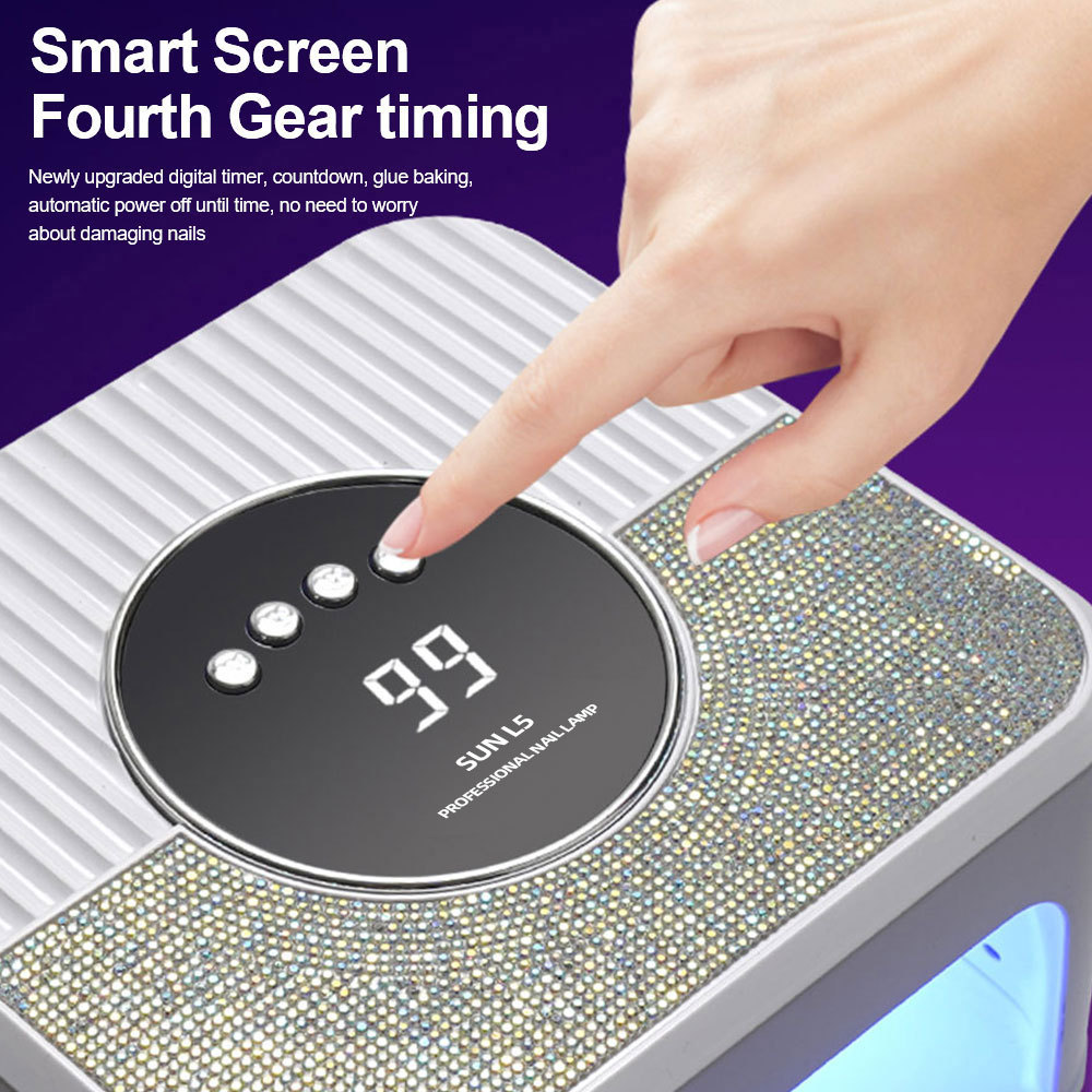 Lámpara de manicura transfronteriza de gran capacidad 268W de alta potencia de dos manos de manicura de dos manos de secado rápido no oscuro de la lámpara de fototerapia de gel de manica