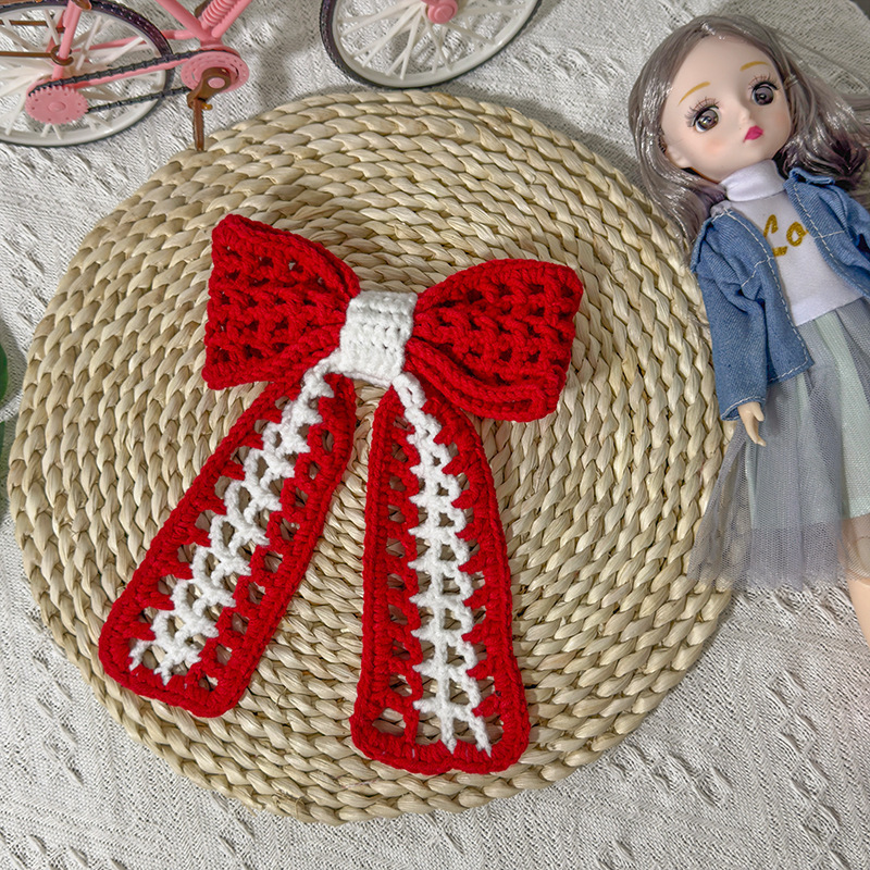 Electric Motorcycle Helmet Decoration Cute Bow Modified Woven Accessories