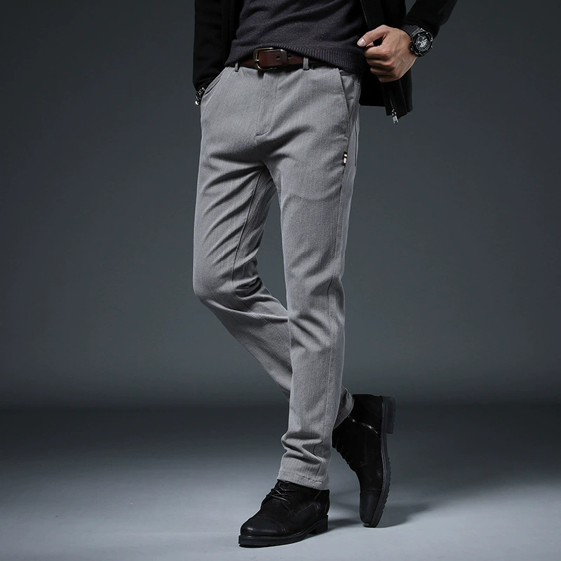 Летние мужские повседневные брюки, корейский стиль, slim fit