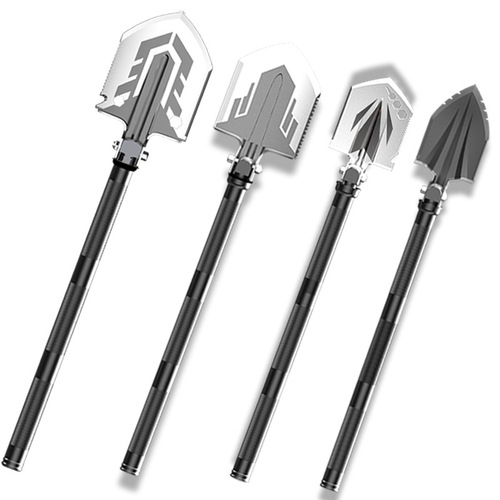 Multifunctional style engineering shovel camping supplies set shovel foldable portable manganese steel thickened military shovel