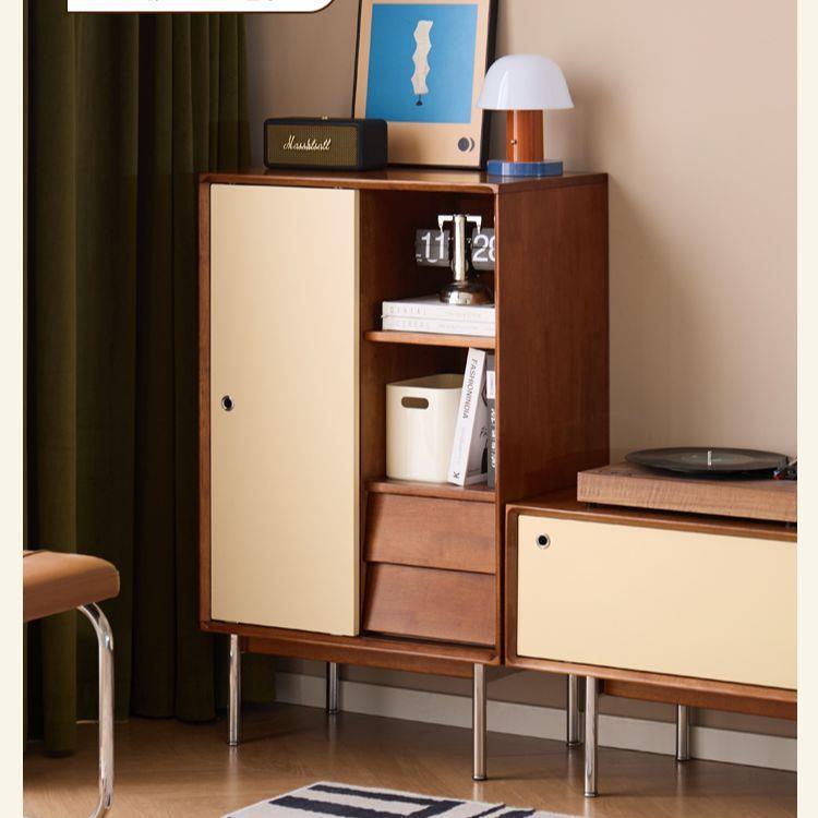 Solid Wood Sideboard, Antique Style Living Room, Home Tea Cabinet, Bauhaus Restaurant Storage Cabinet, Small Apartment Storage Cabinet