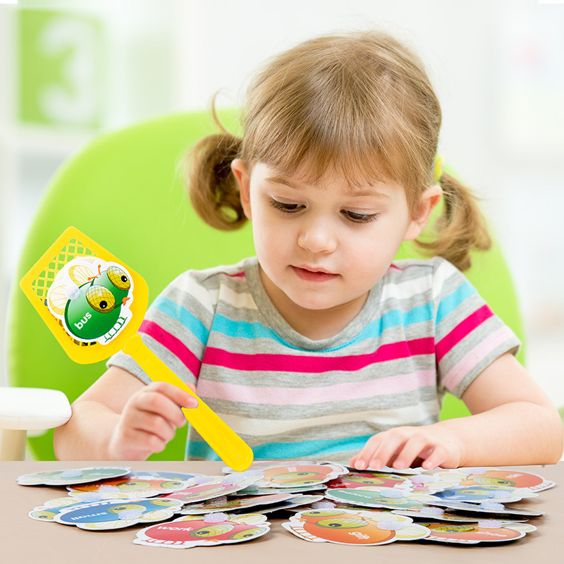 Palabras en inglés transfronterizas intercambiando moscas diversión educativa para niños aprendizaje en inglés entrenamiento memoria de concentración juguetes de madera image 4
