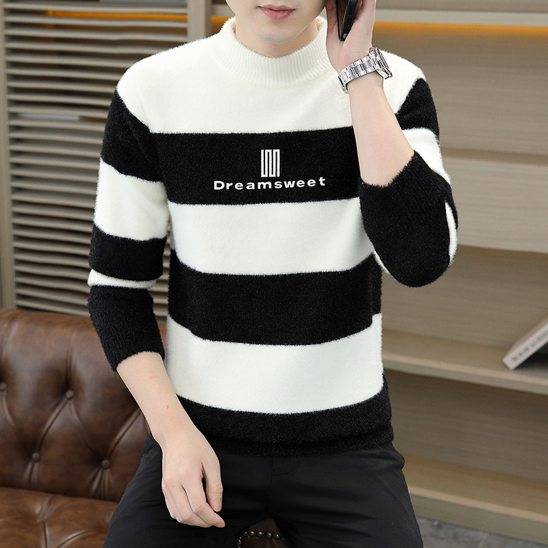 겨울 새로운 컬러 매칭 패딩 밍크 벨벳 7 일 동안 돌아올 이유 없음 남성 가을과 겨울 다목적 스웨터