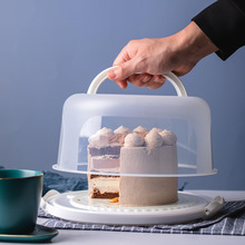 手提蛋糕盒重复使用加高6/8/10寸纸杯蛋糕便携塑料打包装盒子烘焙