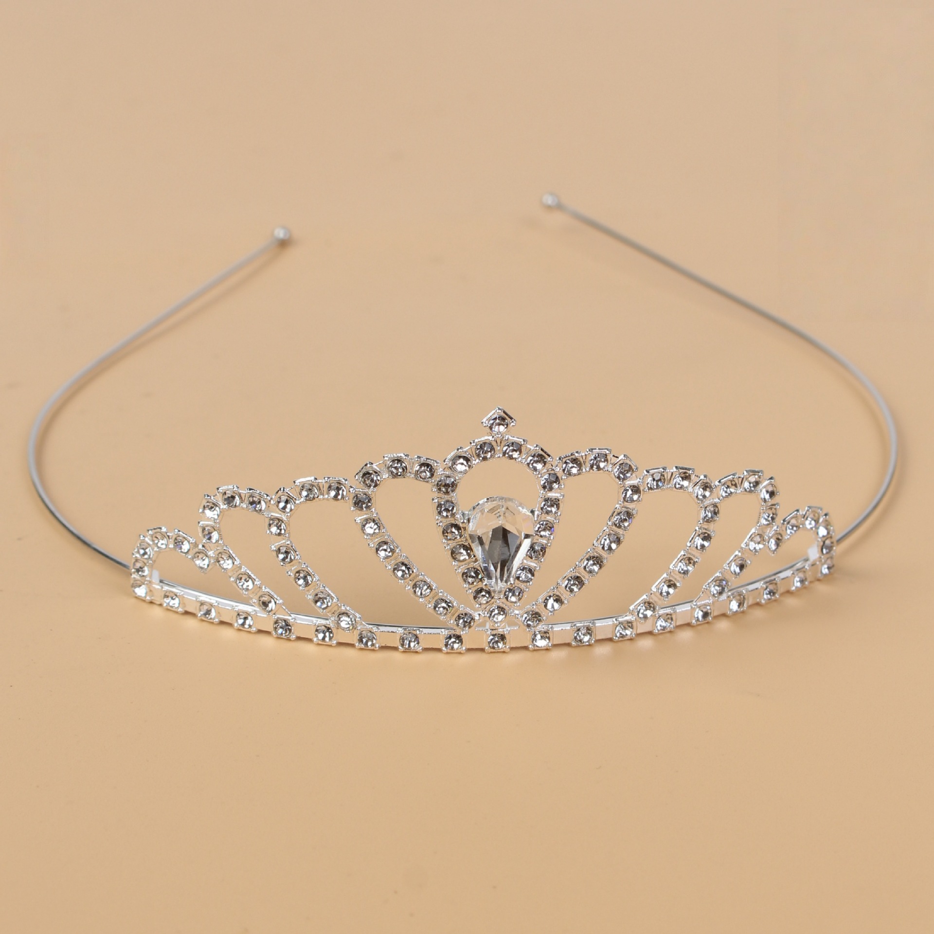 Princesa de cristal coreana corona de novia diamante de cristal anillo de cabello estudio de fotos accesorios para el cabello vestido de boda