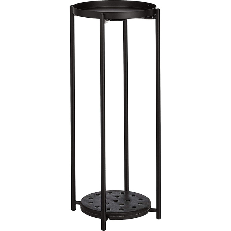 Soporte de flores de plantas, objetos pequeños para interiores y exteriores, soporte de metal, estante de plantas, maceta