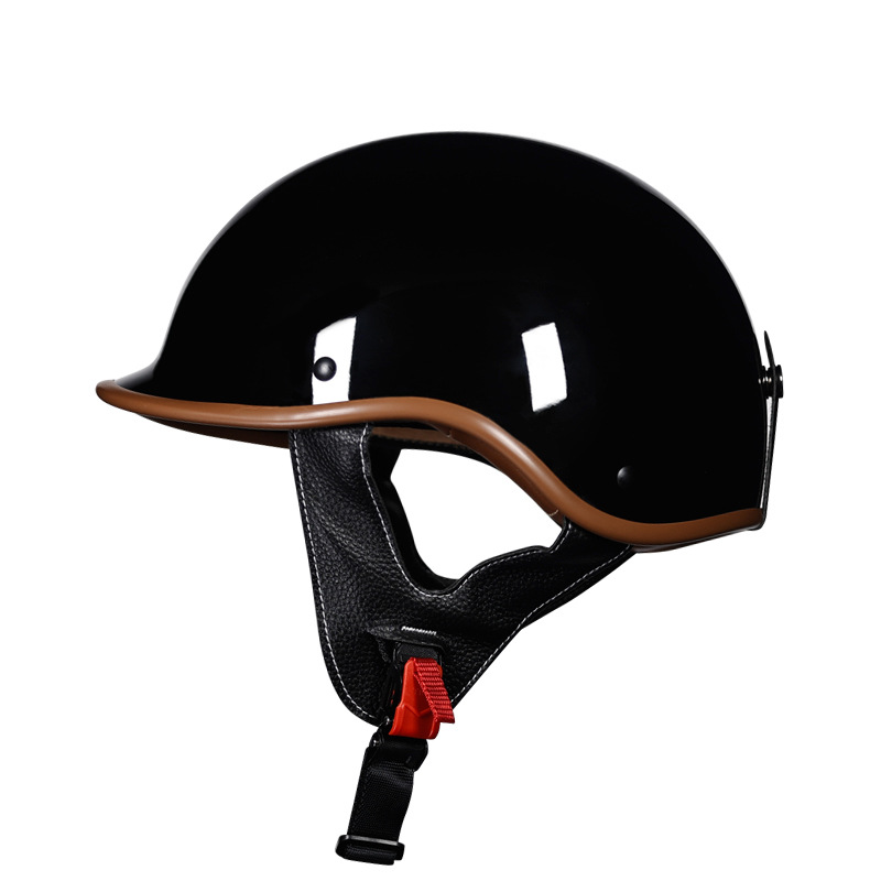 3C certificado casco de la motocicleta eléctrica de los hombres y las mujeres medio casco Retro Pedal casco de la motocicleta Cuatro Estaciones