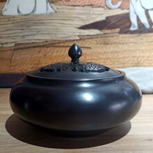 大号真紫铜平底香炉(现货）