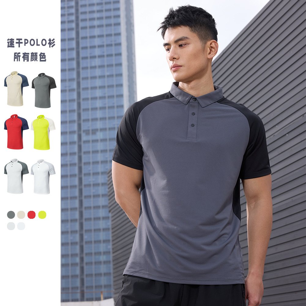 2025 nueva camisa deportiva de manga corta al aire libre Polo con solapa de botón de moda medio abierto camisa cultural casual tamaño europeo