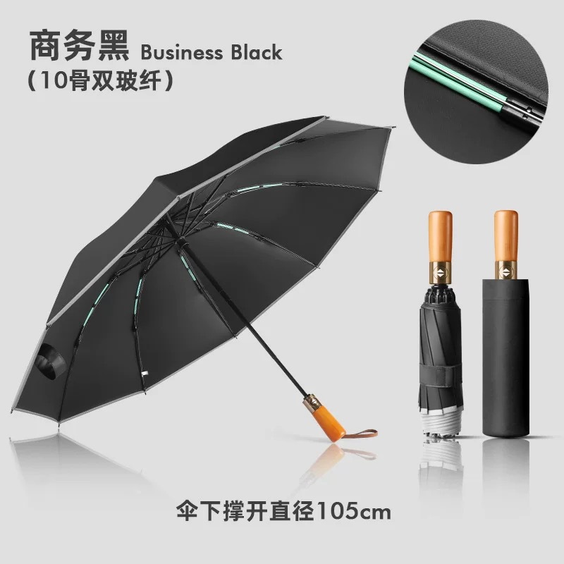 전자동 [원목손잡이-역우산] 샤이니스톤블랙