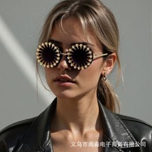 韩版眼镜框太阳镜男女潮复古圆原宿风铆钉新款ins爆款韩国ulzzang