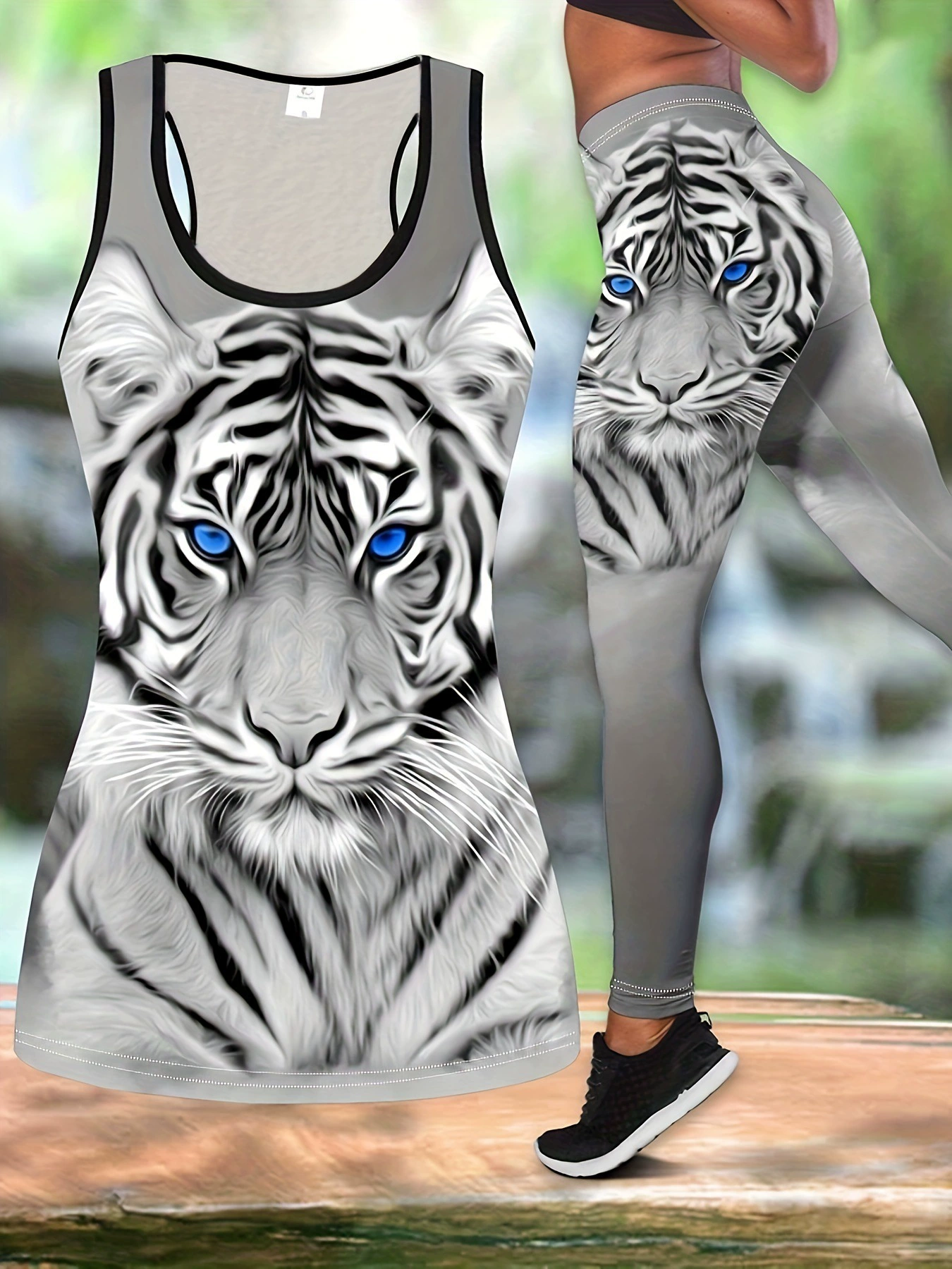 Одежда для йоги, леггинсы, комплект, спортивный костюм, 3D цифровая печать