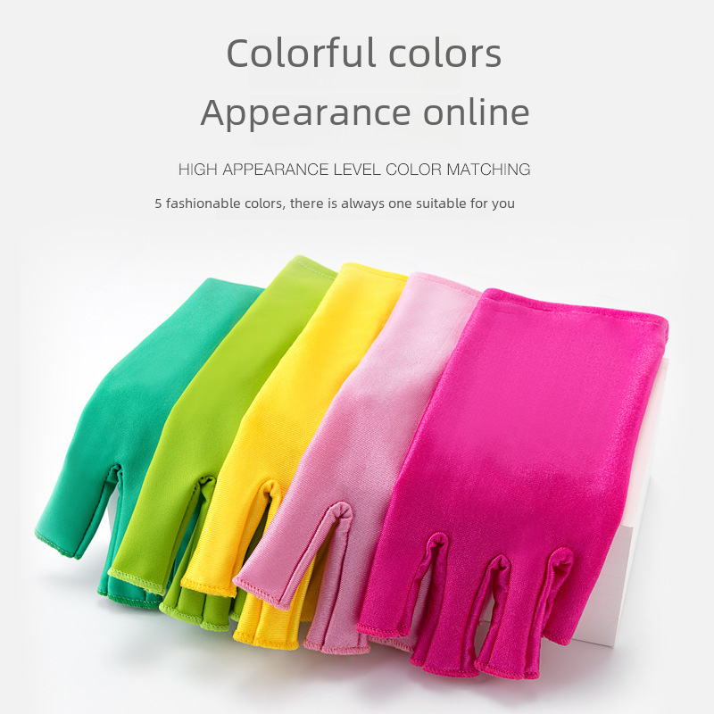 Nail Gloves Anti-UV Exposure-Finger Sunlight Anti-Radiation Special Nail Tools Anti-Black Half-Finger Sleeve_maomaolike.com