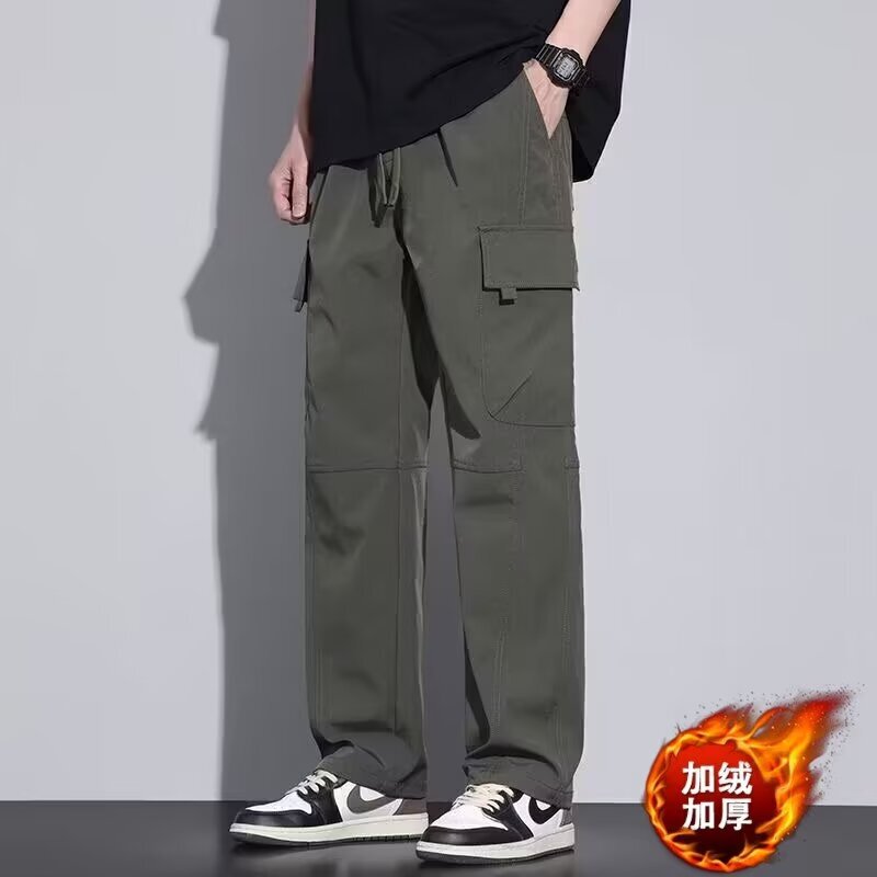 卸売り工装ズボン男潮牌ゆるい直筒2024新型多ポケット青少年ズボン男性カジュアルズボン秋|undefined