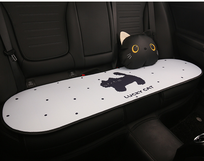 Car Seat Cushion, Universal Breathable Seat Cover for All Seasons, Female Seat Cover, Summer Gel Pad, Rear Single Piece Cartoon Cooling Pad