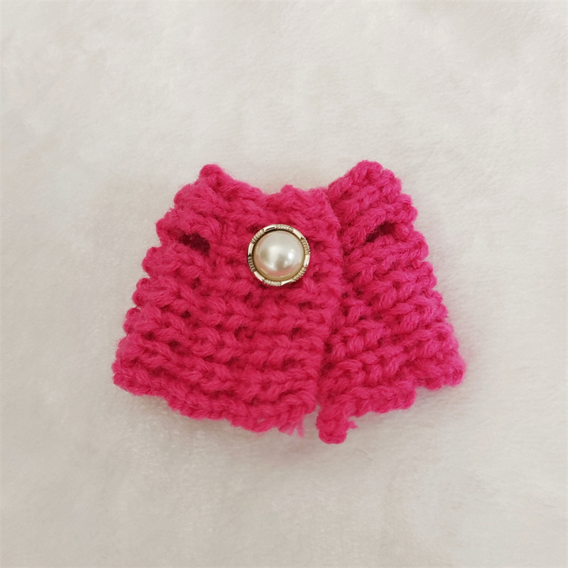 Venta caliente perro cabeza 14cm muñeco de peluche suéter colección de accesorios de ropa rabu ropa spot al por mayor