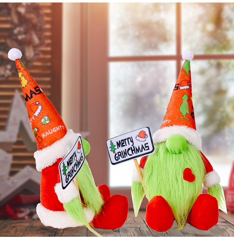 格林奇举牌鲁道夫公仔_07