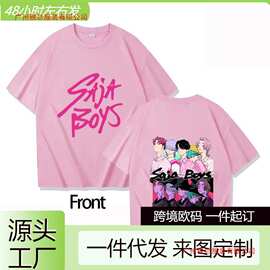 【跨境欧码】2025 KPOP恶魔猎人亲子棉圆领男孩女孩t恤男士短袖成