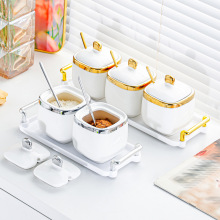 轻奢厨房调料罐子陶瓷盐罐调料瓶高档调味罐套装家用盐高端调料盒