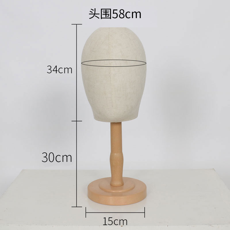 Maniquí de Cabeza para Sombreros y Pelucas de Plástico y Lino para Escaparate