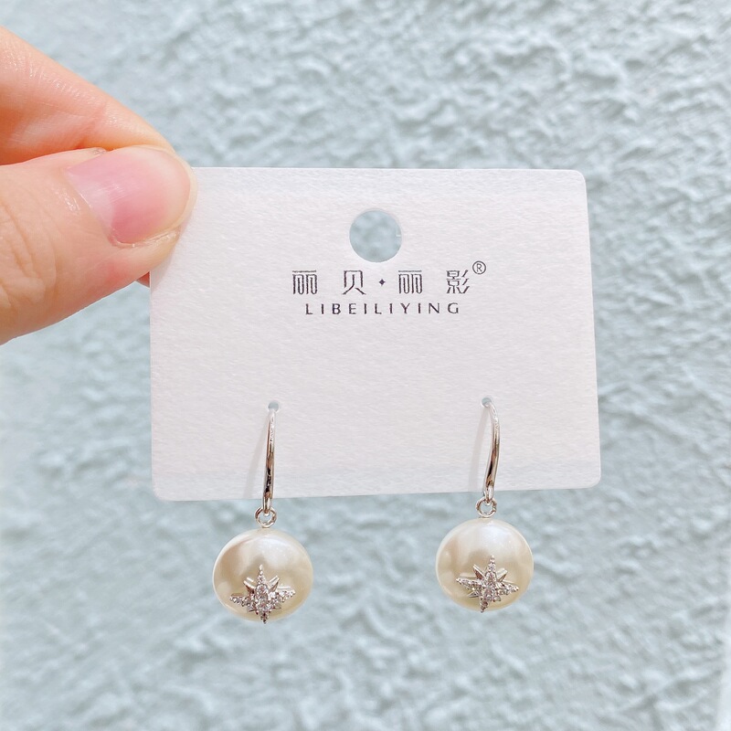 Liyin/Libeliying 新しいパール蝶のイヤリング女性のためのライト高級優しい気質シンプルなイヤリングシルバー針イヤリング|undefined