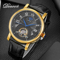 Danfoss Quick Hot Selling Best Selling Moon Phase Flywheel Men's Automatic Mechanical Watch